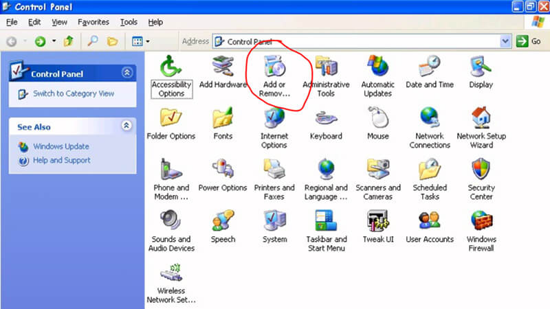 Uninstall IP Camera Viewer in Windows XP